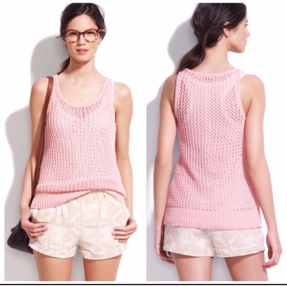 MADEWELL WALLACE 💯% COTTON CROCHET SWEATER TOP S